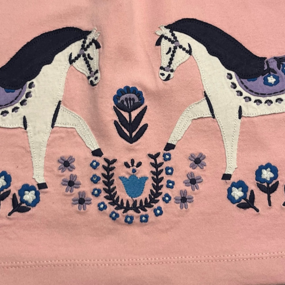 Hanna Andersson Pink Dress with Horse Design - Picture 2 of 3